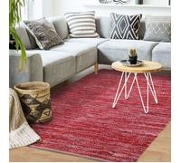 Tapis en cuir tressé burgundy 160x230