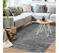 Tapis en cuir tressé gris clair 160x230