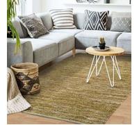Tapis en cuir tressé ocre 160x230