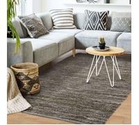 Tapis en cuir tressé taupe 160x230
