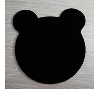 Tapis en Fausse Fourrure, Doux à Poils Courts et Moelleux en Fausse Fourrure de Lapin - Tapis décoratif en Forme d'ours pour Salle à Manger,L,∅ 60 cm