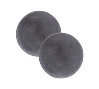 Tapis en Fausse Fourrure Moelleux de Haute qualité - Tapis Salon - Tapis à Poils Hauts Agneau Peau de Mouton Accessoire - Set de 2 Peaux déco Gris Rond Ø 35 cm
