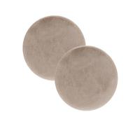 Tapis en Fausse Fourrure Moelleux de Haute qualité - Tapis Salon - Tapis à Poils Hauts Agneau Peau de Mouton Accessoire - Set de 2 Peaux décoratives Beige Rond Ø 35 cm