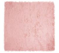 Tapis en fausse peau de mouton - vidaXL - Rose - 240x240 cm - Polyester - Super doux - Durable - Sensation chaude