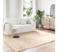 vidaXL Tapis Tafalla en fausse laine de mouton – Polyester 200 x 200 cm – Gris