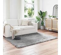 Vidaxl Tapis En Peau De Mouton Synthétique Anthracite 240 X 240 Cm