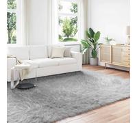vidaXL Tapis en peau de mouton synthétique Noir 200 x 280 cm Polyester
