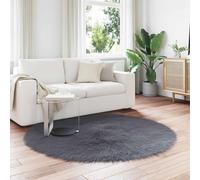 Vidaxl Tapis En Peau De Mouton Synthétique Gris 160 X 160 Cm Polyester