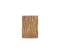 Tapis en fibres naturelles (jute, coton, polyester) marron, rectangulaire, à motifs, tufté - House Doctor, Get - 200x140 cm