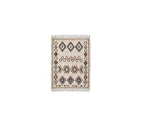 Tapis en fibres naturelles multicolore, rectangulaire, à motifs, berbère, avec franges - House Doctor, Kesh - 140x200x1 cm