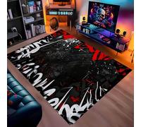 Tapis en Flanelle à Motif Graffiti Gaming, Antidérapant Style Street Art pour Salon Chambre à Coucher Chambre de Gamer, Tapis Doux et Durable pour Garçon Adolescent Adulte, 140x200 cm, Color 5