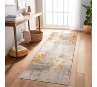 Tapis en Flanelle Antidérapant et Lavable 160 x 230 cm - Tapis Imprimé Motif Antique Aquarelle Abstrait, pour Salon Chambre à Coucher et Chambre d’Enfants Multicolore