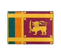 Tapis en flanelle drapeau du Sri Lanka 203,2 x 147,3 cm pour chambre à coucher, tapis de chevet, tapis de salon, table basse, tapis décoratif de salle d'étude