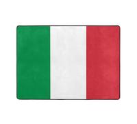 Tapis en flanelle drapeau italien 203,2 x 147,3 cm pour chambre à coucher, tapis de chevet, tapis de table basse, tapis décoratif de salle d'étude
