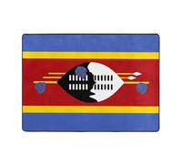 Tapis en flanelle motif drapeau du Swaziland - 203,2 x 147,3 cm - Pour chambre à coucher, salon, table basse, salle d'étude