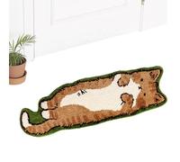 Tapis en Forme de Chat - Tapis antidérapant en Forme de Chat de Dessin animé Unique | Tapis Silhouette en Peluche avec Peluche, Tapis de Sol Hello Kitty, paillasson, Tapis de Sol de Douche
