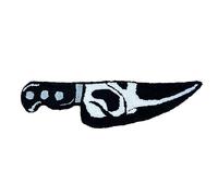 Tapis en Forme de Couteau d'horreur en Cachemire Confortable, Décoration de Bienvenue Multifonctionnelle pour Une personnalité Unique, Durable et Résistant à l'usure (63,5 cm)