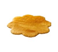 Tapis en forme de fleur en laine de peluche, 60x60cm, tapis doux et moelleux en fleur de prunier, coussin antidérapant mignon pour chaise, chambre, nursery (marron)