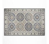 Tapis en Forme de Vinyle 100x150 cm Rectangle Décoration de Balcon et Porche Imperméable Résistant à la Décoloration pour Balcon Terrasse Jardin Extérieur PVC - Fleurs rétro