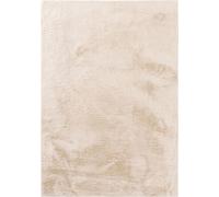 Tapis en fourrure Furry Beige 80x150 cm Salon Rectangulaire Antidérapant Lavable Tapis à poils longs benuta Moelleux Peluche Shaggy Doux