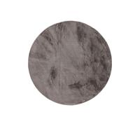 Tapis en fourrure Furry Gris ø 160 cm rond Salon Antidérapant Lavable Haute densité benuta Moelleux Peluche Shaggy Doux