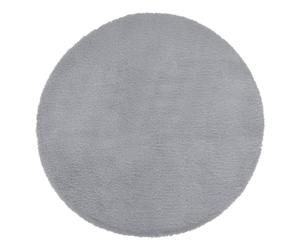 Tapis en Fourrure Grise Extra Doux D 80 cm - Atmosphera
