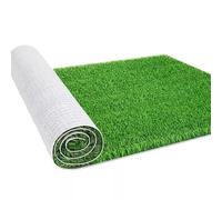 Tapis en gazon artificiel durable de 2 cm d'épaisseur avec trous de drainage - Tapis d'extérieur en faux gazon parfait pour portes, terrasses, anniversaires, mariages et événements.