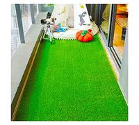 Tapis en gazon artificiel haute densité pour terrasse, jardin et animaux de compagnie - Gazon respirant et anti-UV avec drainage Rouge doux 0 m d'épaisseur 1 x 8 m
