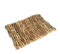 Tapis en herbe tissé à la main pour lit tressé lapin à mâcher 2Sizzas pour débardeurs pour animaux domestiques, petits lits tressés et jouets pour chiots de Cavia Cavia (S)