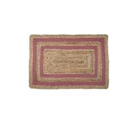 Tapis en Jute BERRY 60 x 90 cm - 80 % Jute - 20 % Coton - GRENACHE
