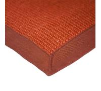 Tapis en jute esprit végétal orange 70x110 - style bohème