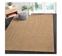 Tapis en jute et sisal fait à la main avec envers antidérapant - Tapis résistant aux rayures pour balcon - Beige