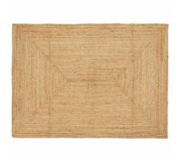 Tapis en jute fait main - vidaXL - 120x170 cm - Beige - Rectangulaire - Lavable en machine - Style moderne
