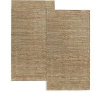 Tapis en Jute HAMID Giralda Naturel - Pack de 2 Tressé à la Main 80x150cm