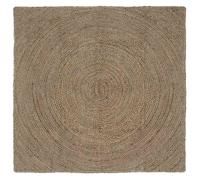 Tapis en jute moderne - vidaXL - 160x160 cm - Gris - Rectangulaire - Lavable en machine - Écolo - Usage intérieur