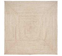 Tapis en jute moderne - vidaXL - 240x240 cm - Naturel et blanc - Rectangulaire - Lavable en machine - Usage intérieur