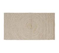 Tapis en jute moderne - vidaXL - Naturel et Blanc - 100x200 cm - Carré - Lavable en machine - Usage intérieur