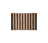 Atmosphera - Tapis en jute naturel rayures Box - L. 90 x l. 60 cm - Noir - Box Noir