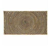 Tapis en jute naturel - vidaXL - Naturel et Noir - 60x110 cm - Rectangulaire - Lavable en machine - Usage intérieur