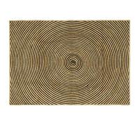 Tapis en jute rond - vidaXL - 140x200 cm - Naturel et noir - Écologique - Lavable en machine - Usage intérieur