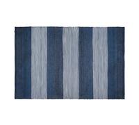 Tapis en jute tissé à la main KOCHI - 200 x 290 cm - Bleu marine et blanc