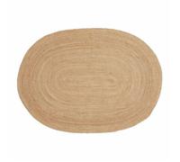 Tapis oval en jute naturel 140 x 200 cm