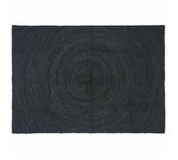 Tapis en jute - vidaXL - 140x200 cm - Gris foncé - Rectangulaire - Moderne - Écolo - Lavable en machine