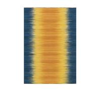 Tapis en Laine Fait Main "Sunset" 90x160cm Jaune & Bleu