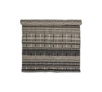 Tapis en laine noir, rectangulaire, à motifs, tissé main - Bloomingville, Joob - 120x180x1 cm