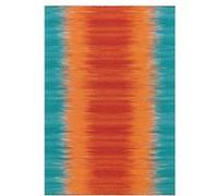 Tapis en Laine Tissé Fait Main Sunset Orange & Bleu 120 x 180 cm