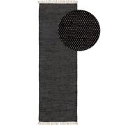 Tapis en matière recyclée Tom Noir, dimensions:60 x 100 cm