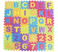 Tapis en mousse ABC 36 pièces, un puzzle Habet et numéro et tapis de sol pour les bébés, les enfants, les tout-petits apprennent et