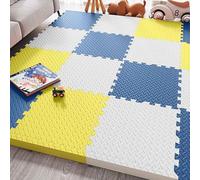 Tapis en mousse emboîtables, tapis de jeu en mousse, tapis de parc antidérapant pour ramper/développement, tapis de sol doux pour la salle de sport/yoga/garage à domicile(D)