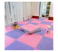 Tapis en mousse imbriqués, 10 tapis en mousse imbriqués, tapis de sol en mousse de coton et de lin, tapis de jeu imbriqués for le sol de la pièce, 12 x 12 pouces (couleur : violet clair)(Light Purple+